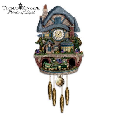 Thomas Kinkade Cottage Cuckoo Clock