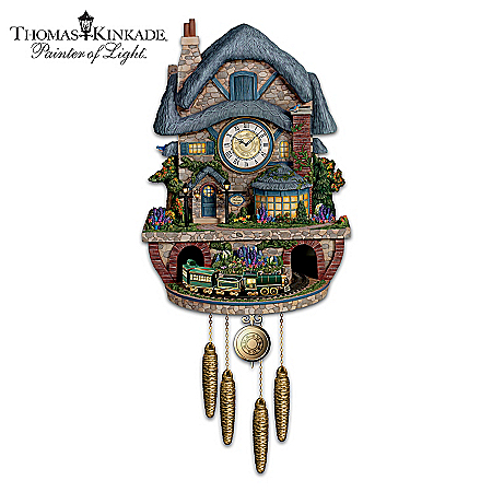 Thomas Kinkade Cottage Cuckoo Clock