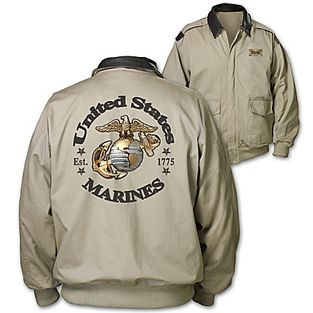 Jacket: Marines Forever Mens Twill Jacket