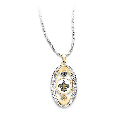 For The Love Of The Game Saints Pendant Necklace