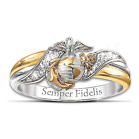 Ring: USMC Women's Embrace Diamond Ring