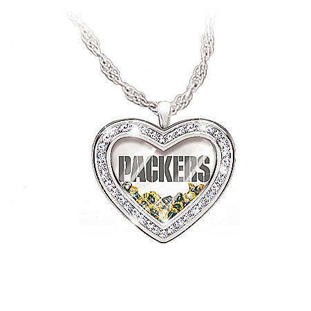 Women's Necklaces And Pendants: My Heart Belongs To The Packers Pendant Necklace
