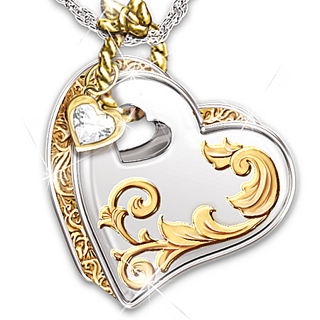 Necklace: Country Girl At Heart White Topaz Pendant Necklace