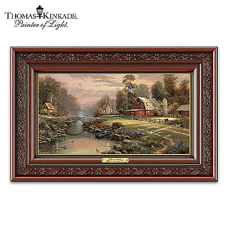 Thomas Kinkade Sunset At Riverbend Farm Wall Decor