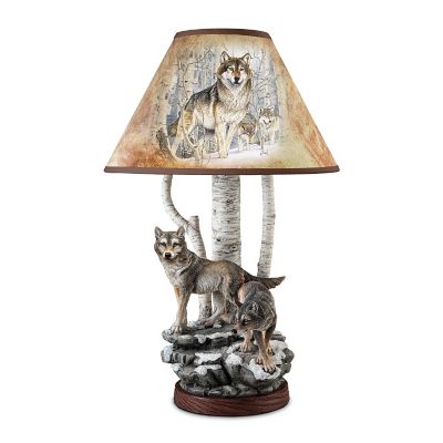 Lamp: Spirits Of The Forest Al Agnew Wolf Lamp