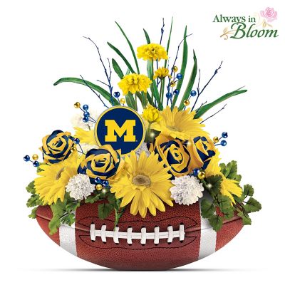 Wolverines Blooming With Fan Pride Table Centerpiece