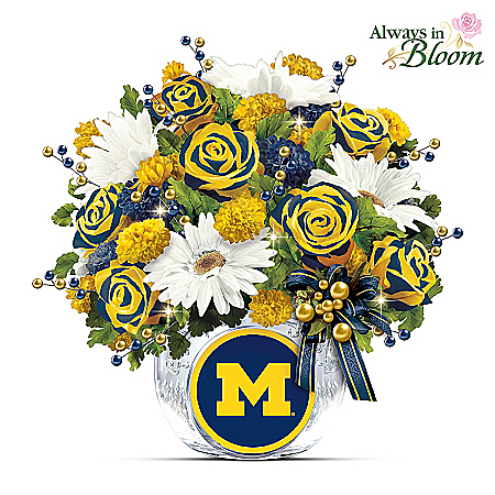 Wolverines Blooming With Pride Table Centerpiece