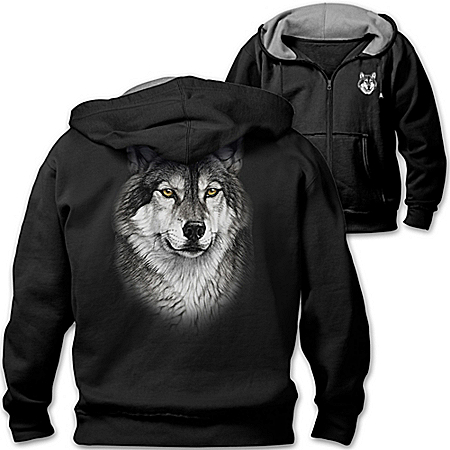 Hoodie: Al Agnew Lone Wolf Mens Hoodie