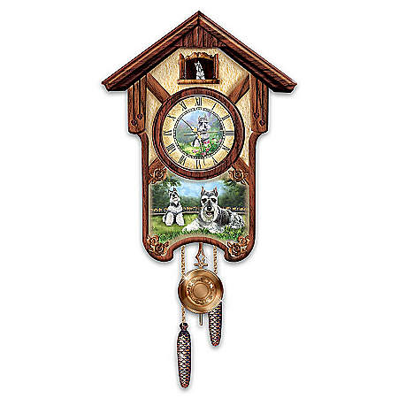 Cuckoo Clock: Sweet Schnauzers Cuckoo Clock