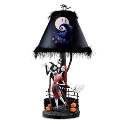 Tim Burtons The Nightmare Before Christmas Moonlight Table Lamp With Jack, Sally And Zero