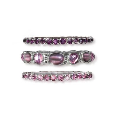 Bracelet: Spring Fling 3-Piece Purple Bracelet Set