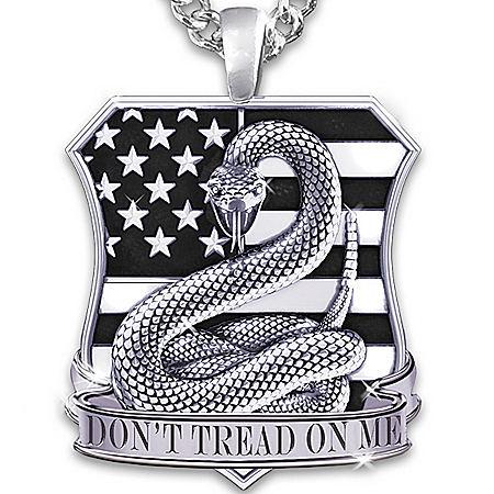 Necklace: American Pride Don't Tread On Me Mens Pendant Necklace