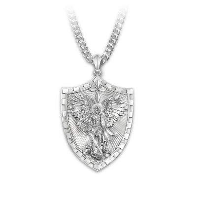 Men's Necklace: Triumph Of St. Michael Pendant Necklace