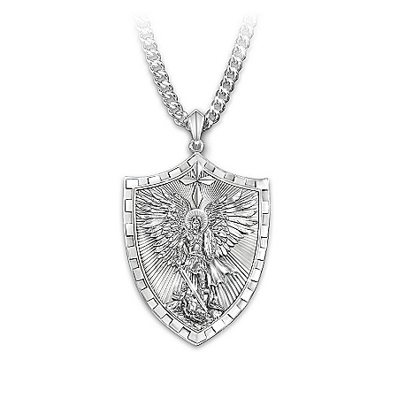 Men's Necklace: Triumph Of St. Michael Pendant Necklace