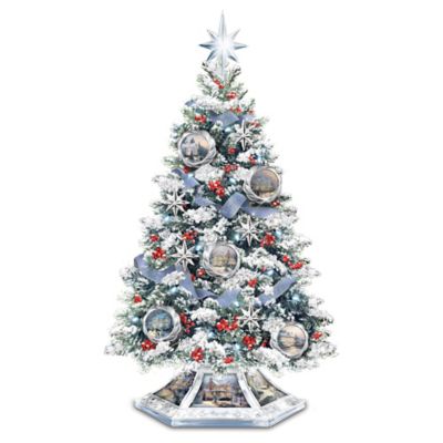 Thomas Kinkade Reflections Of The Season Christmas Tabletop Tree
