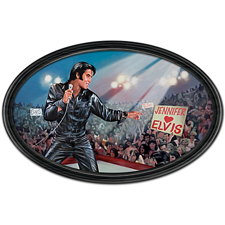 Plate: The King Of My Heart: Elvis Personalized Masterpiece Framed Collector Plate
