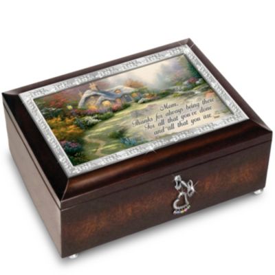 Music Box: Thomas Kinkade Forever In Mother's Heart Personalized Music Box