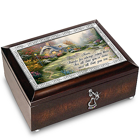 Music Box: Thomas Kinkade Forever In Mother's Heart Personalized Music Box