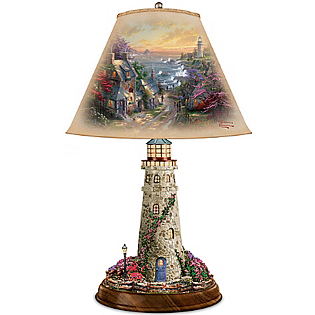 Thomas Kinkade The Village Lighthouse Lamp