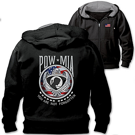 POW-MIA Tribute Never Forgotten Mens Hoodie