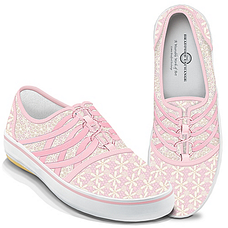 Breast Cancer Awareness Laced With Hope Womens Shoes