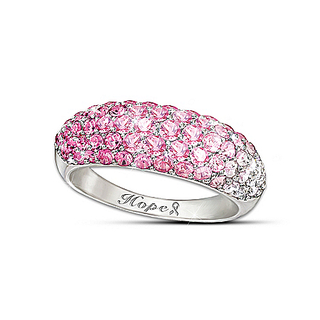 Ring: Breast Cancer Awareness Shades Of Hope Diamonesk Ring