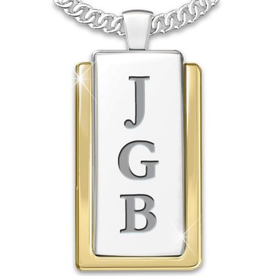 Necklace: Yesterday, Today And Forever Personalized Dog Tag Pendant Necklace