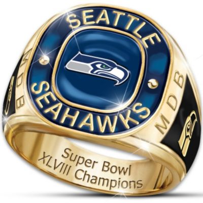 Ring: Seattle Seahawks Super Bowl Champions Commemorative Fan Personalized Ring