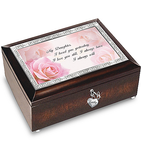 Music Box: My Daughter, I Will Love You Always Personalized Music Box
