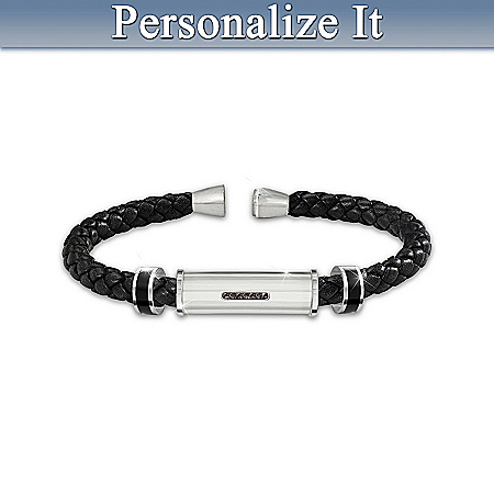 Bracelet: Personal Statement Personalized Mens Braided Bracelet