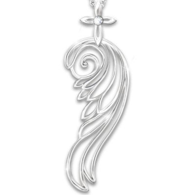Necklace: Blessings From An Angel Granddaughter Diamond Pendant Necklace