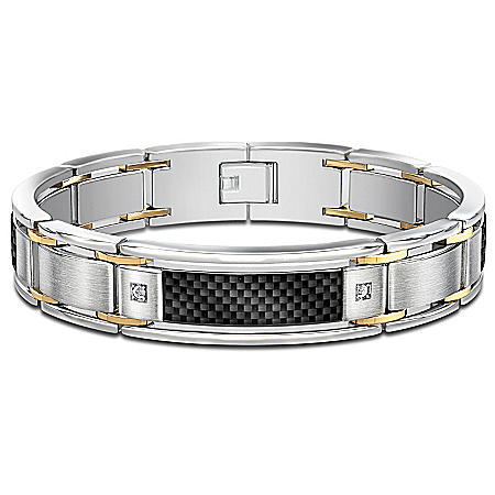 Bracelet: Dressed To Thrill Diamond Mens Bracelet