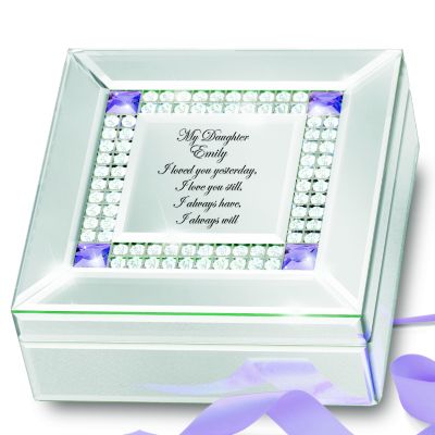 Music Box: My Daughter I Love You Always Personalized Birthstone Music Box