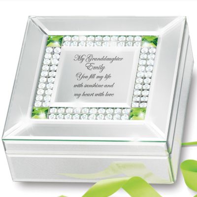 Music Box: Granddaughter, You Fill My Heart With Love Personalized Birthstone Music Box