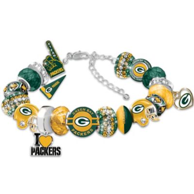 Fashionable Fan Officially Licensed Green Bay Packers Charm Bracelet