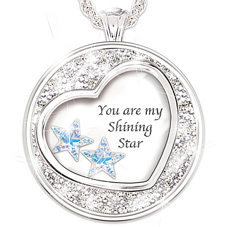 My Shining Star Granddaughter Crystal Pendant Necklace