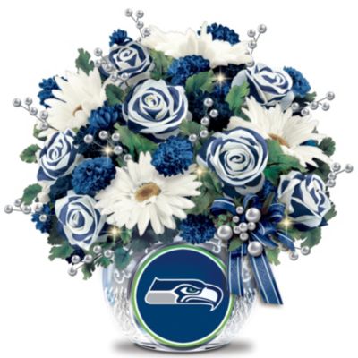 Table Centerpiece: Seattle Seahawks Blooming With Pride Table Centerpiece