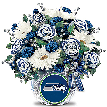 Table Centerpiece: Seattle Seahawks Blooming With Pride Table Centerpiece