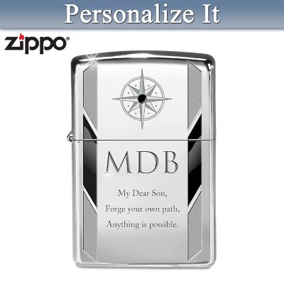 Lighter: Son, Forge Your Own Path Personalized Monogram Zippo Lighter