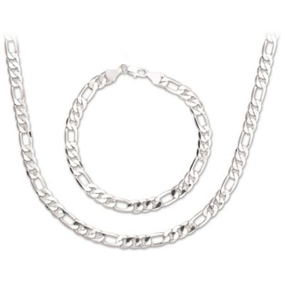 The Connoisseur Mens Chain Necklace And Bracelet Set