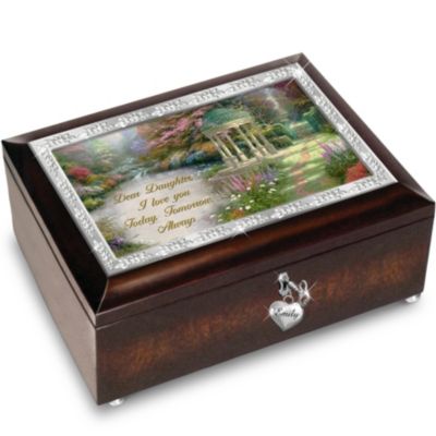 Music Box: Thomas Kinkade My Daughter, I Will Love You Always Personalized Music Box