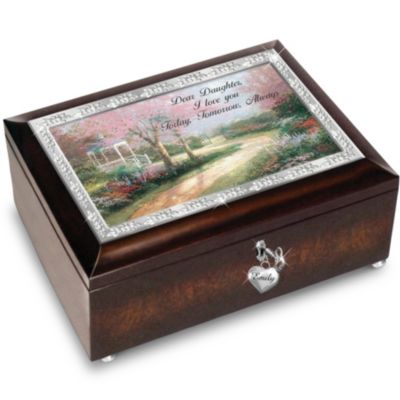 Music Box: Thomas Kinkade My Daughter, I Will Love You Always Personalized Box