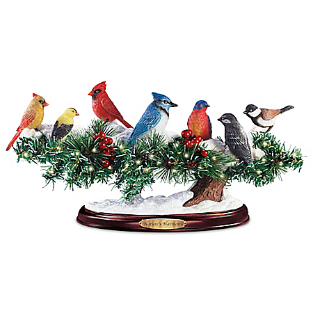 Nature's Harmony LED Lighted Musical Songbirds Sculpture