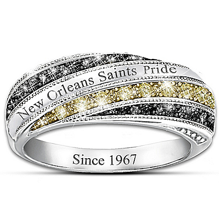 Saints In Vogue Officially Licensed New Orleans Saints Womens Ring