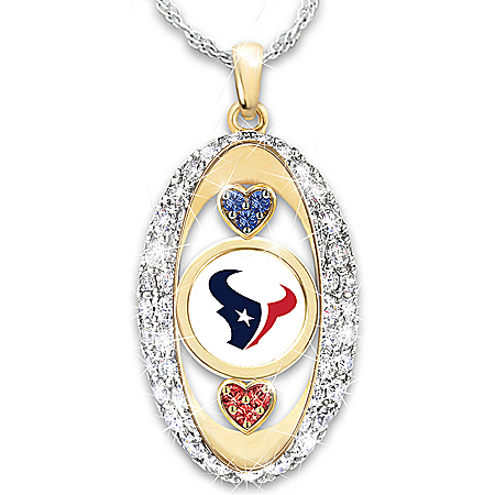 For The Love Of The Game Houston Texans 18K Gold-Plated Pendant Necklace