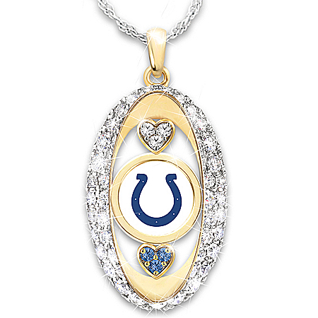 For The Love Of The Game Indianapolis Colts 18K Gold-Plated Pendant Necklace