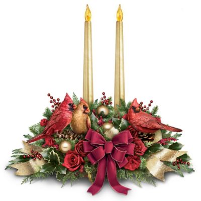 The Spirit Of The Season Cardinal Songbird Table Centerpiece