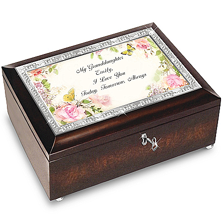 Music Box: Granddaughter, I Love You Always Personalized Heirloom Music Box