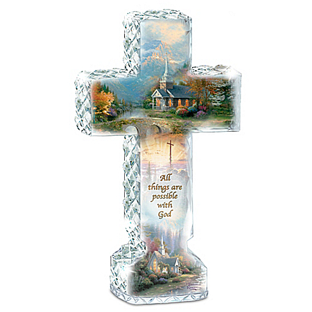 Thomas Kinkade Inspirations Of Hope Cross Sculpture