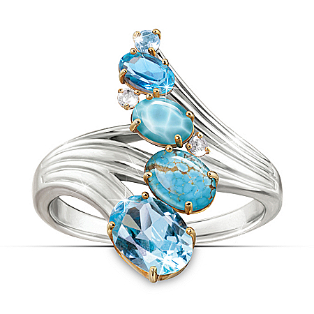 Serenity Journey Sterling Silver Gemstone Ring